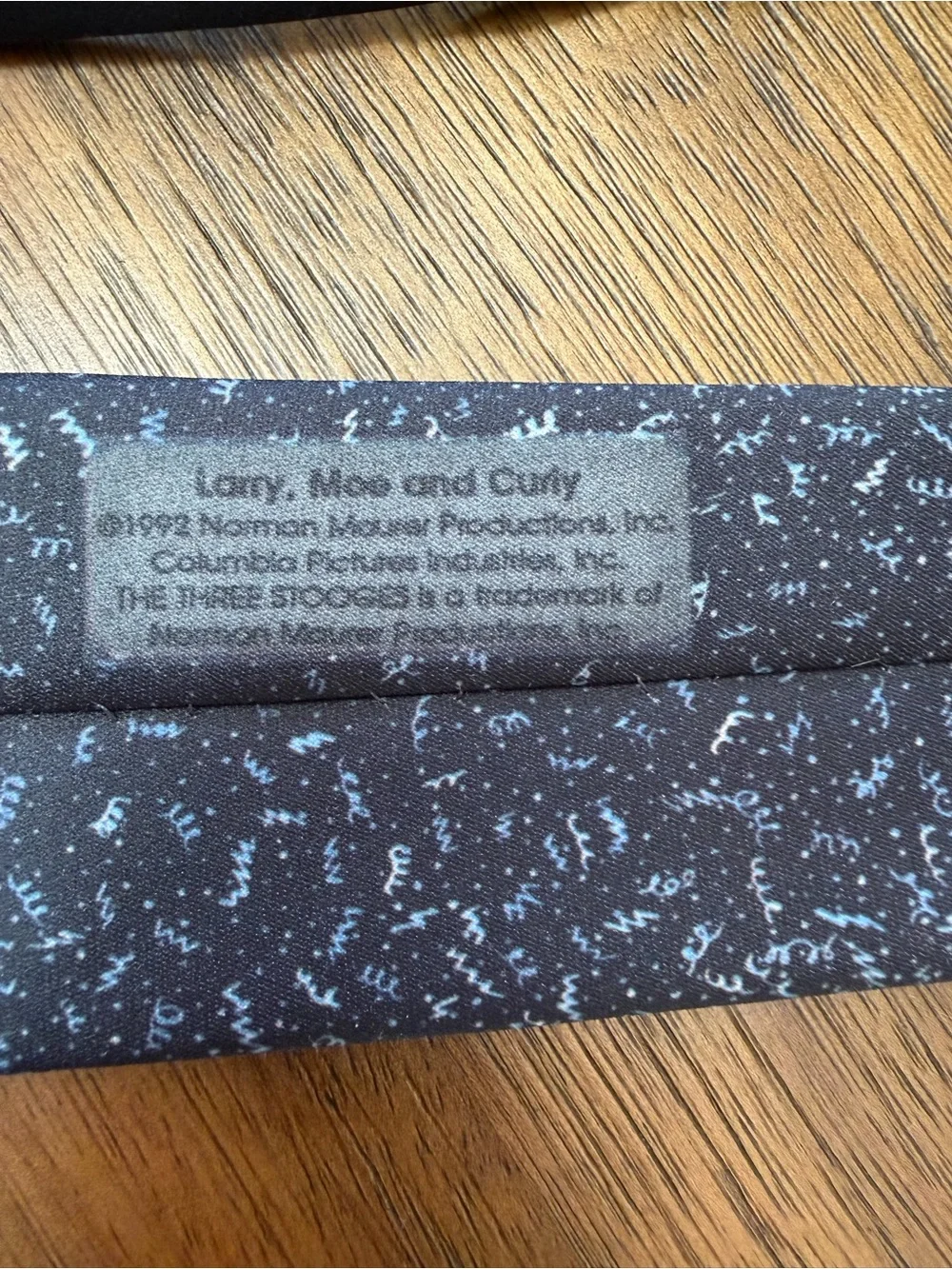 Vintage Ralph Marlin Three Stooges Tie Larry Moe Curly Novelty USA Made